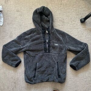 Gray LL Bean Sherpa Hoodie
